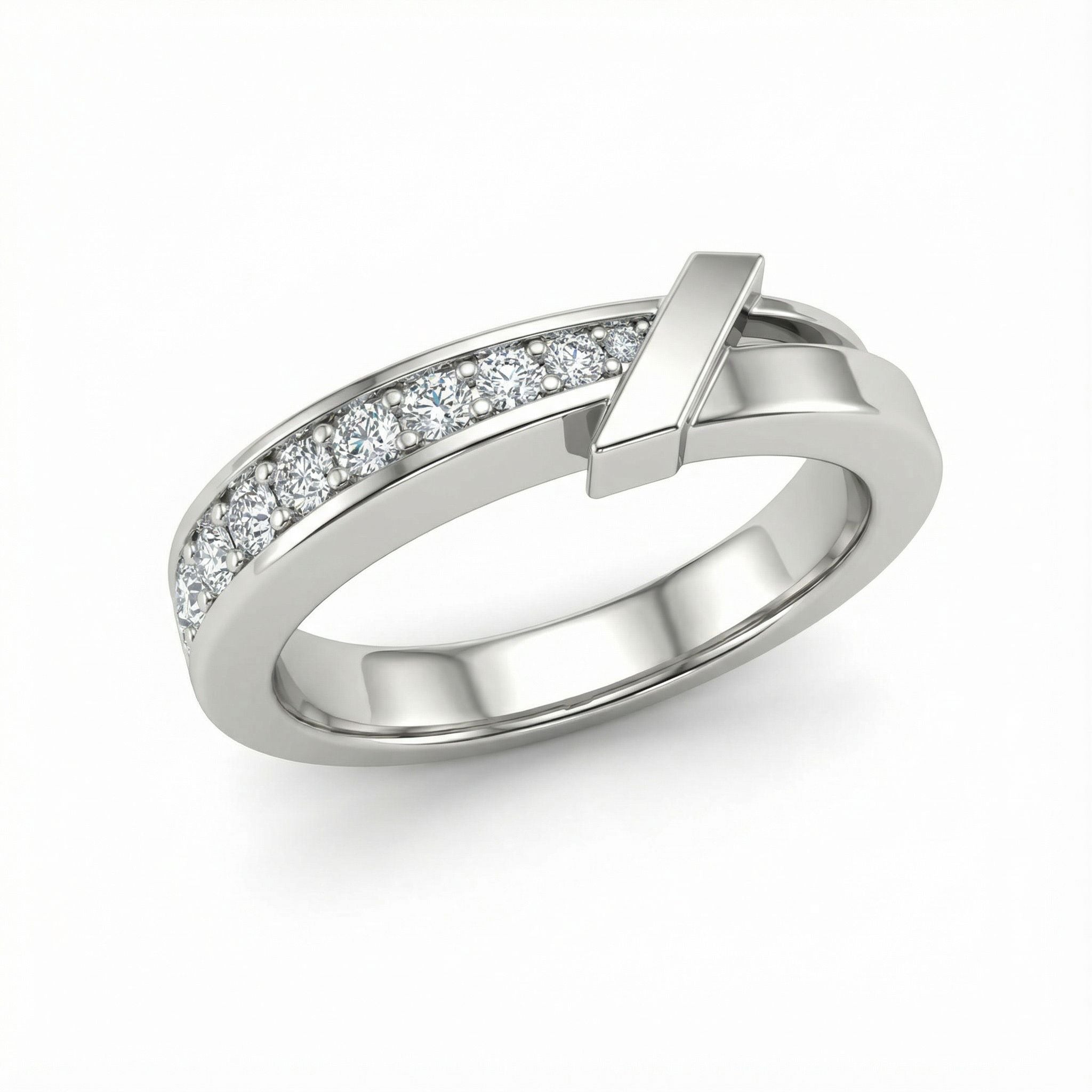 IMPERARI LA PRESENZA – CORE SOLID RING WHITE GOLD