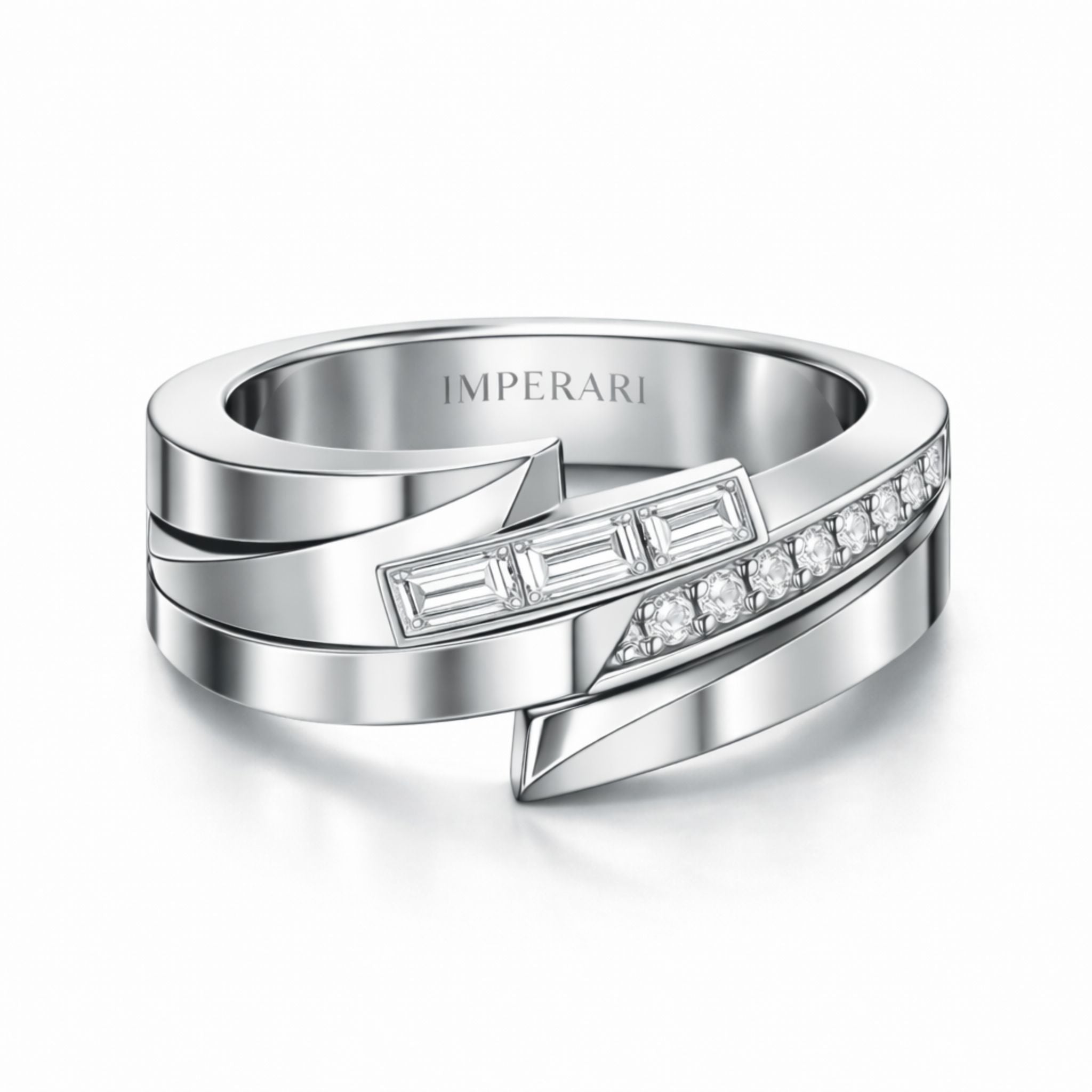 IMPERARI LA PRESENZA – SIGNATURE AXIS RING WHITE GOLD